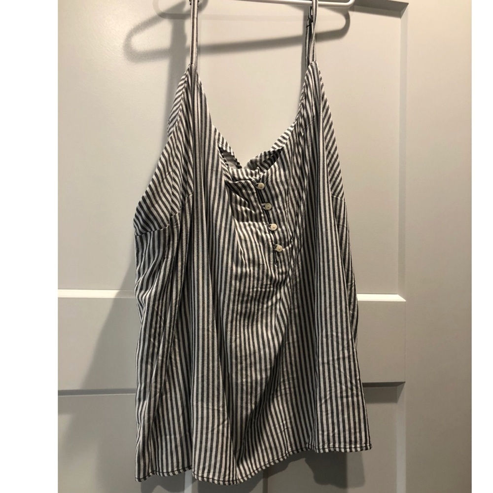 Grey stripped tank top from Old Navy